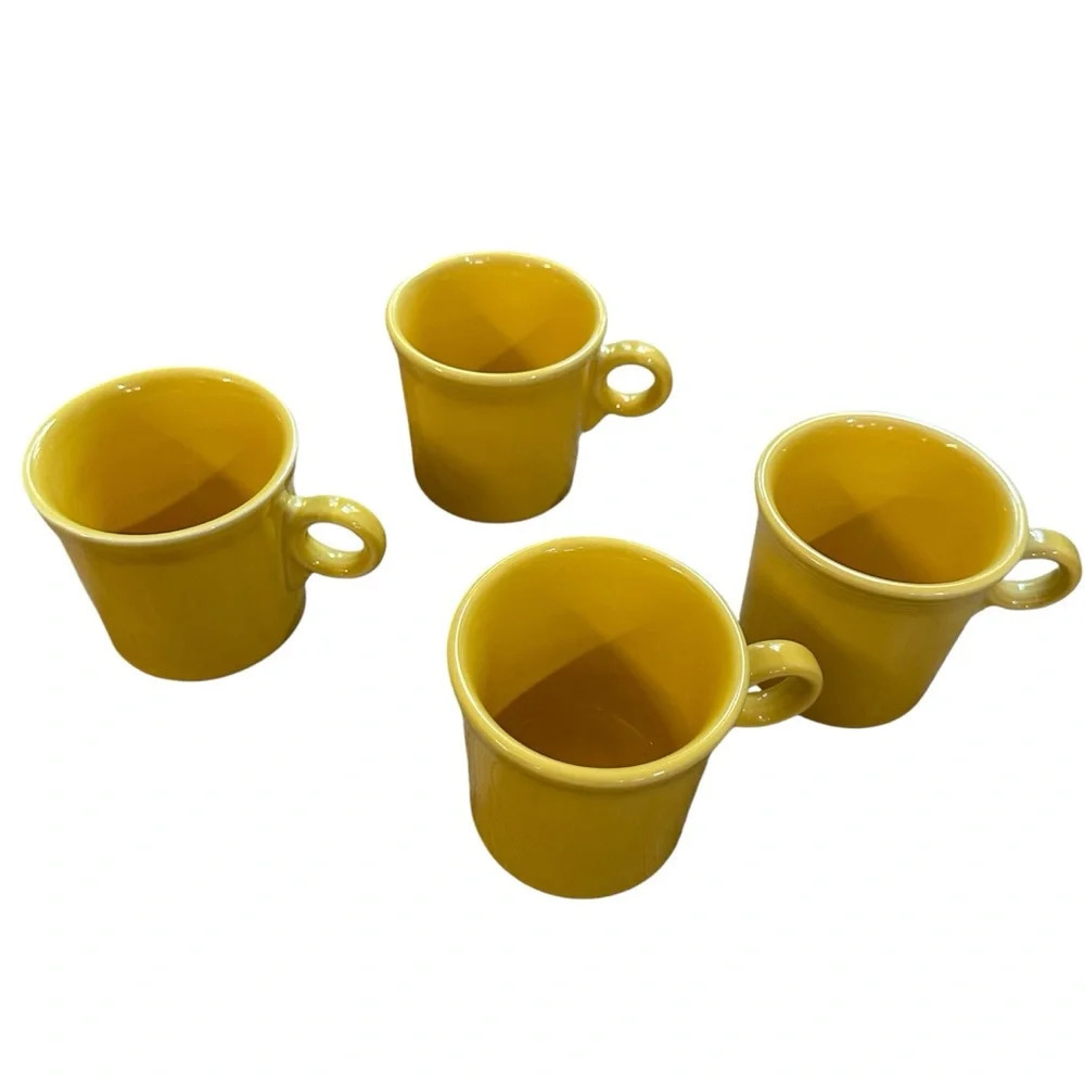 Fiesta Vintage Dinnerware Set of 4 Coffee Mugs Great Used Condition